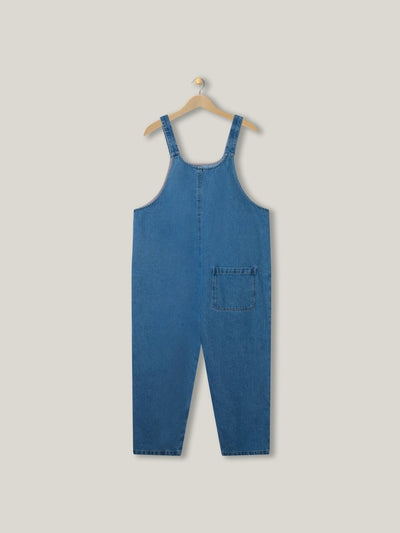 The Oversized Denim Dungaree -  Women's