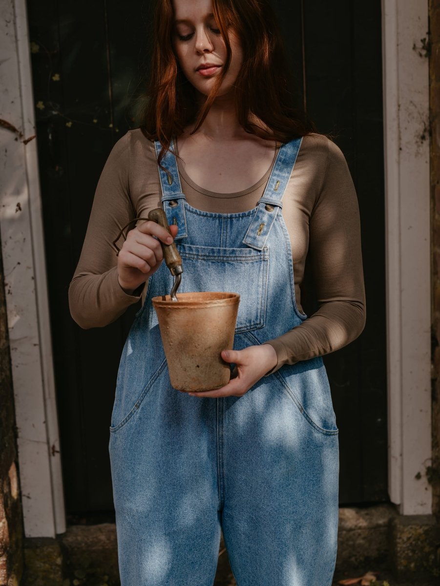 The Oversized Denim Dungaree -  Women&