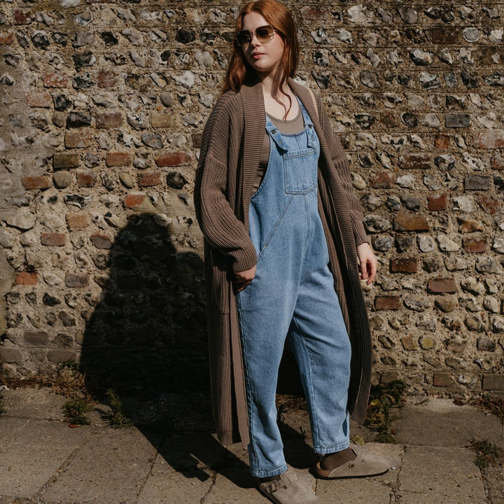 The Oversized Denim Dungaree -  Women&