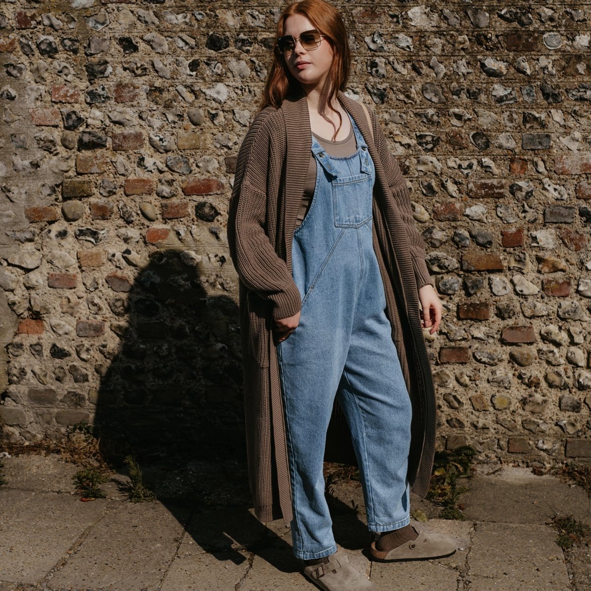 The Oversized Denim Dungaree -  Women's