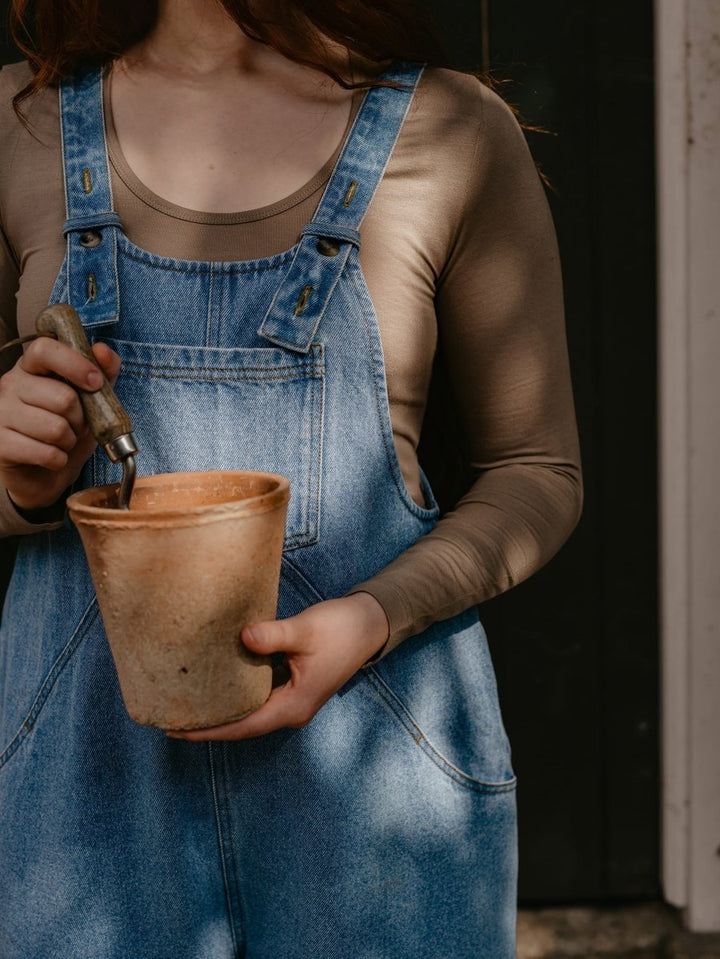 The Oversized Denim Dungaree -  Women&