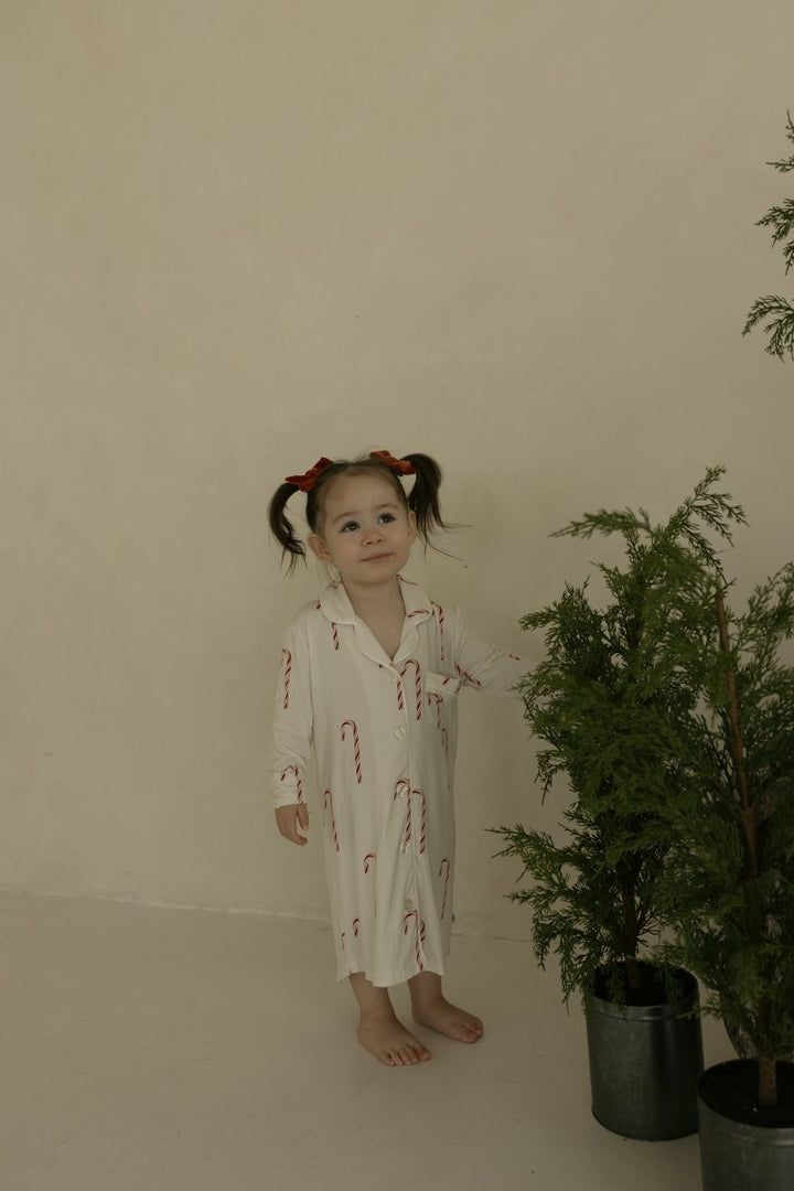 Toddler Bamboo Sleeping Dress - Candy Cane