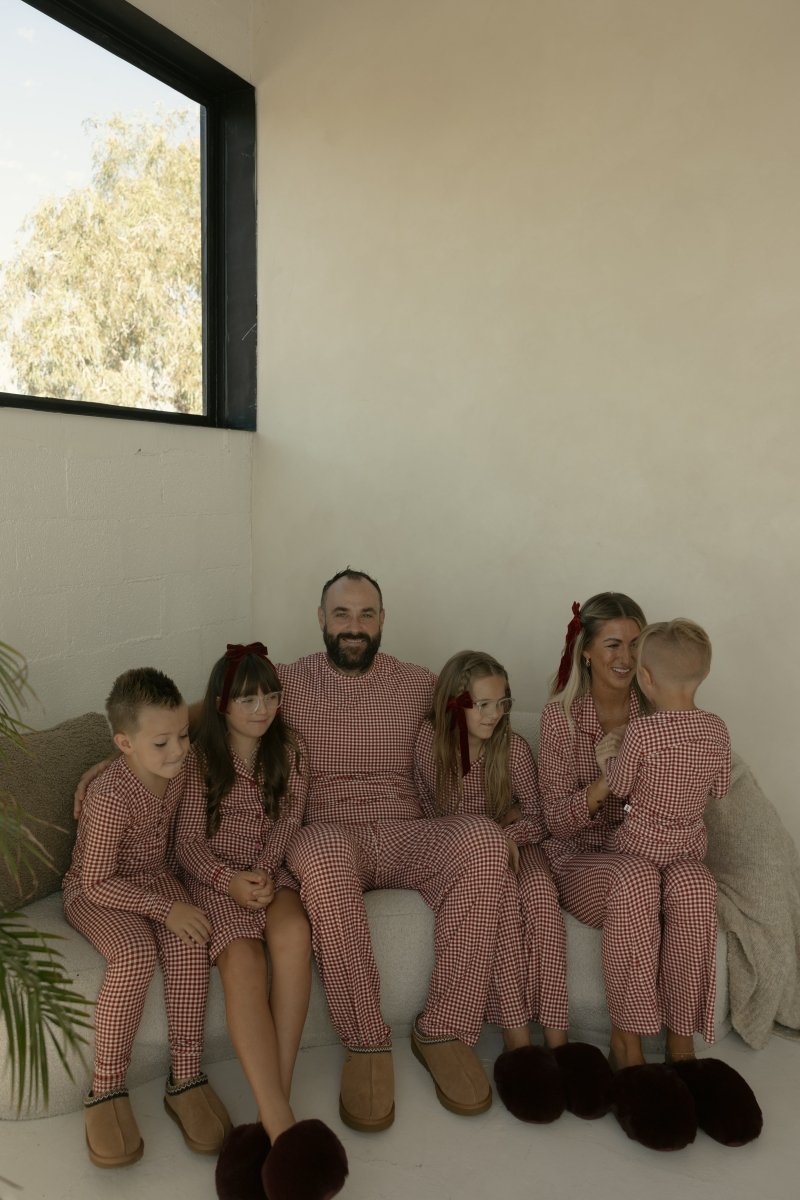 Toddler Bamboo Sleeping Dress - Red Gingham