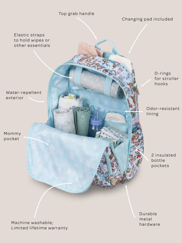 tokidoki Snow Day Zealous Backpack - Ice Blue