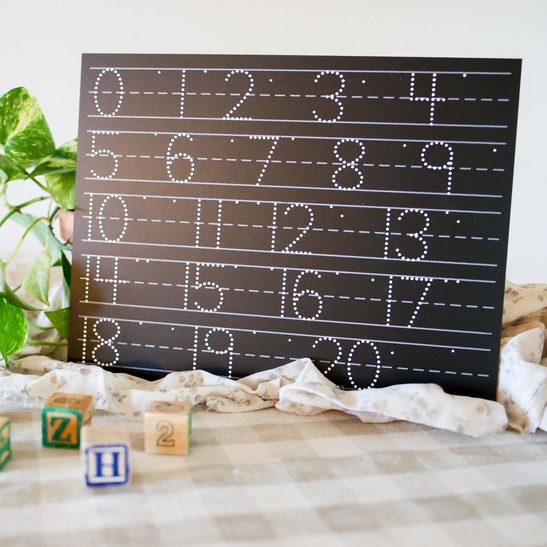 Trace-N-Write Numbers Chalkboard