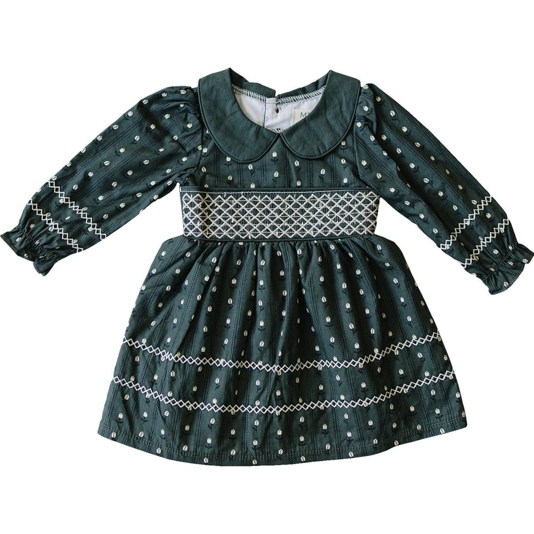Tulip Smocked Peter Pan Collar Dress