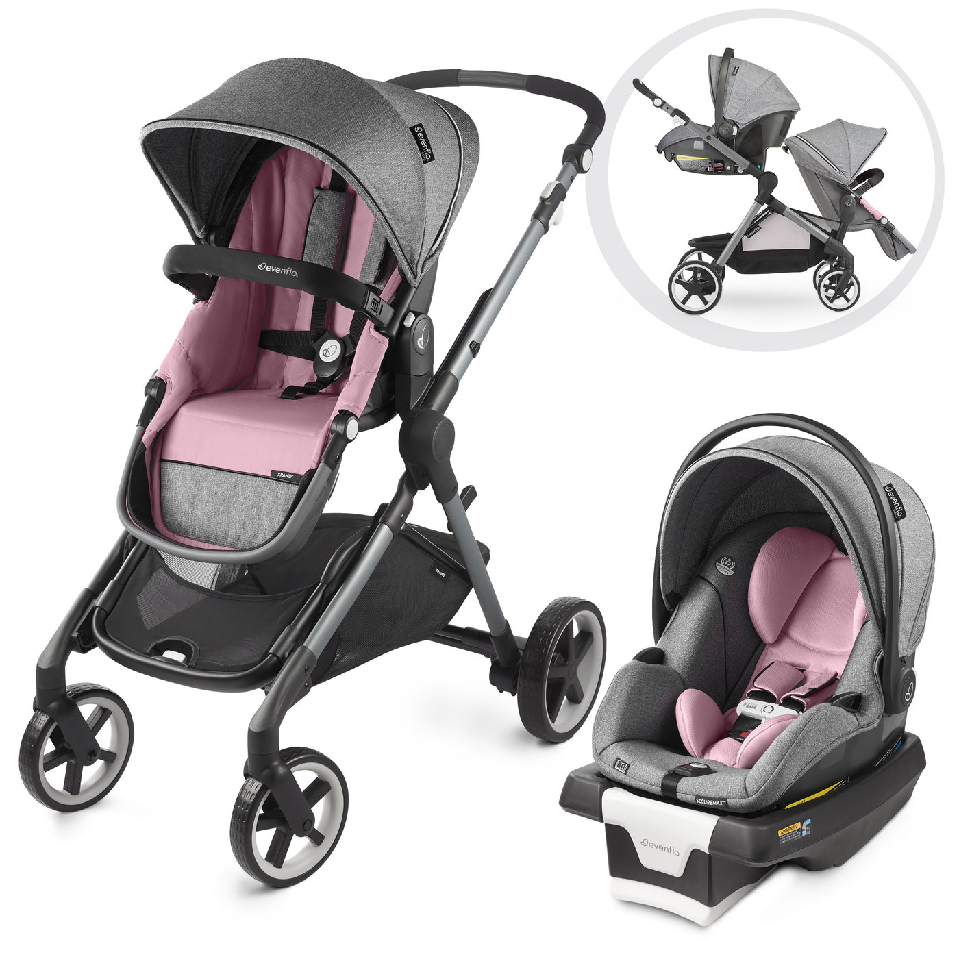 Pivot Xpand Travel System with SecureMax Infant Car Seat incl SensorSafe