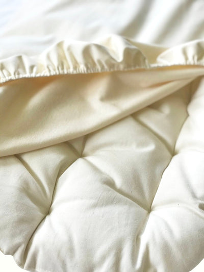 Waterproof Natural Ivory Organic Cotton Jersey - Custom Fitted Sheet