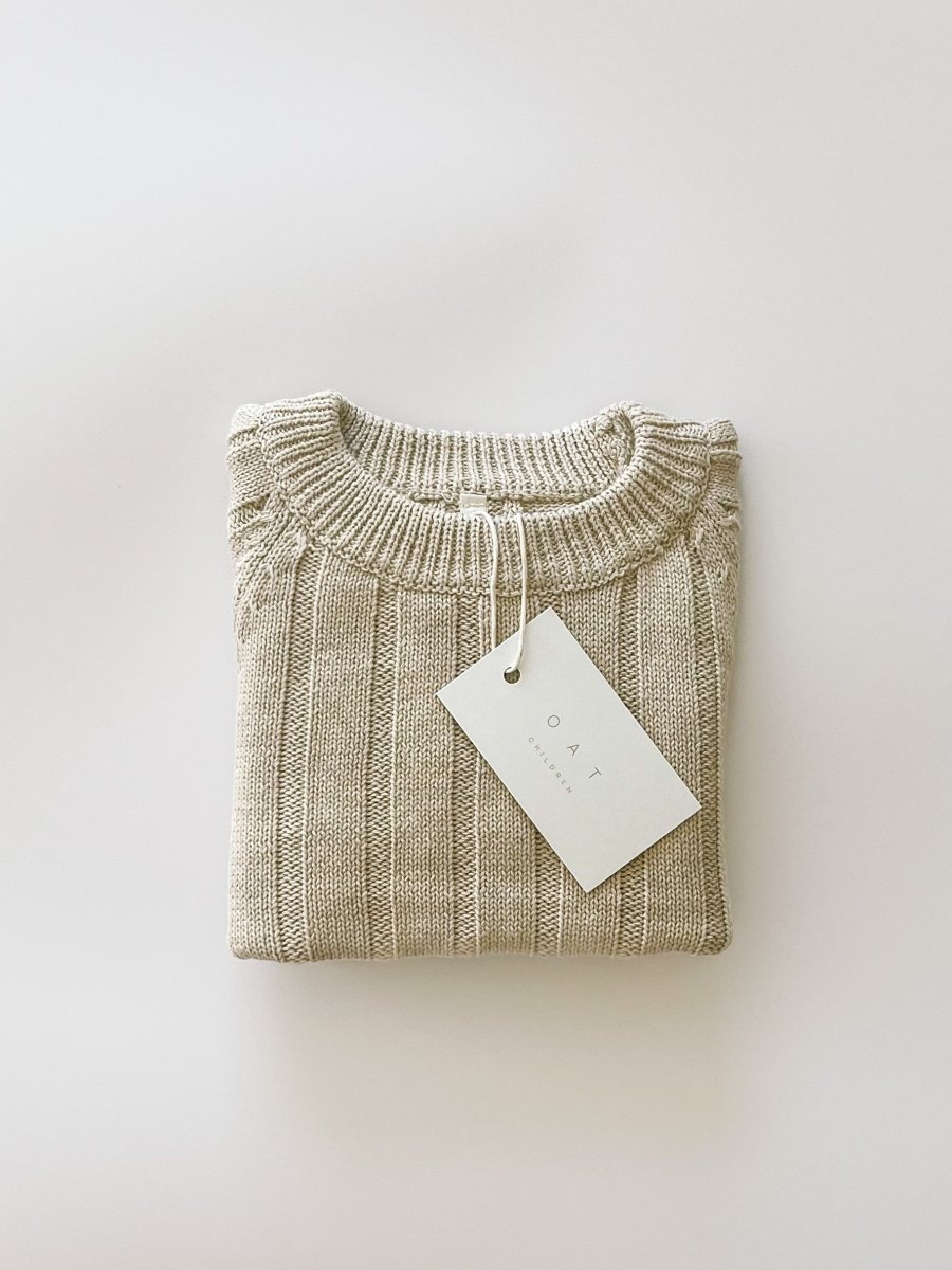 Wide Ribbed Knit Onesie - Biscotti