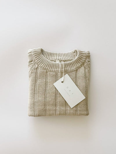 Wide Ribbed Knit Onesie - Biscotti