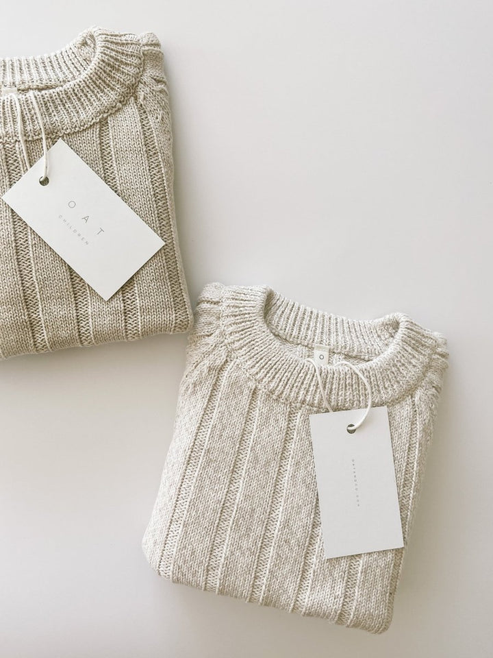 Wide Ribbed Knit Onesie - Biscotti