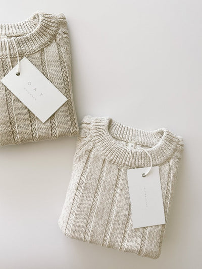 Wide Ribbed Knit Onesie - Biscotti