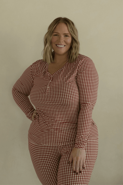 Women's Bamboo Pajamas - Red Gingham