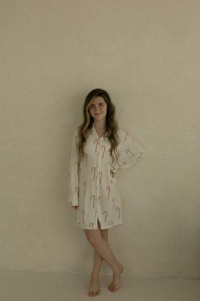 Women's Bamboo Sleeping Dress - Candy Cane