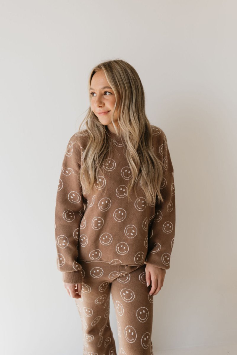 Women's Knit Pant Set - Tan Just Smile