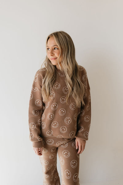 Women's Knit Pant Set - Tan Just Smile
