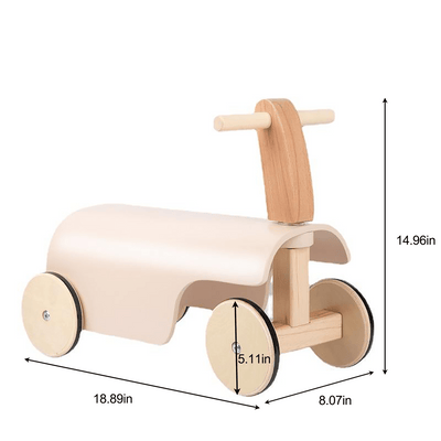 Wooden Ride-On Walker Toy for Toddlers