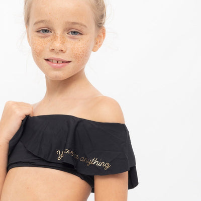"You Can Be Anything" Black One Shoulder Bikini