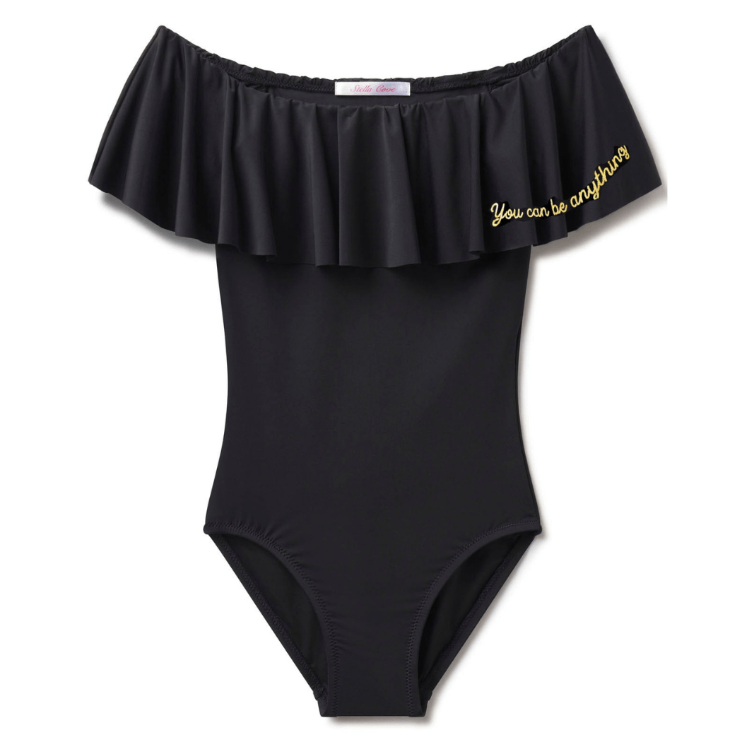 "You Can Be Anything" Black Swimsuit