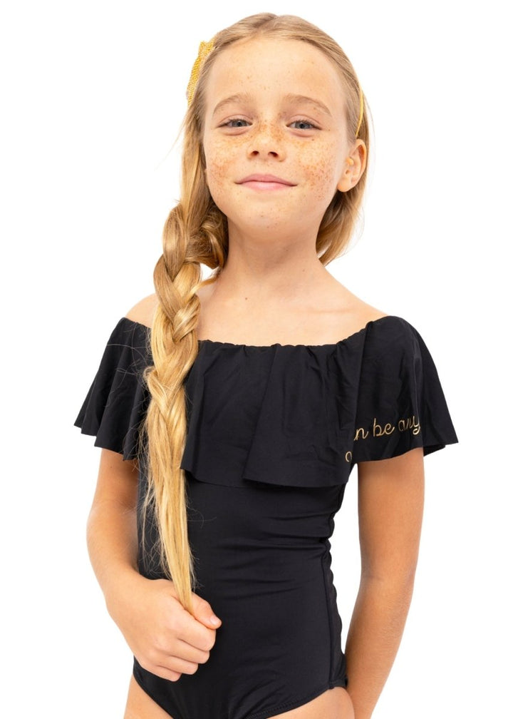 "You Can Be Anything" Black Swimsuit