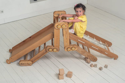3in1 Montessori climbing set | Snake ladder | Slide Boiard | Net | Bee Like KidsBee Like Kids
