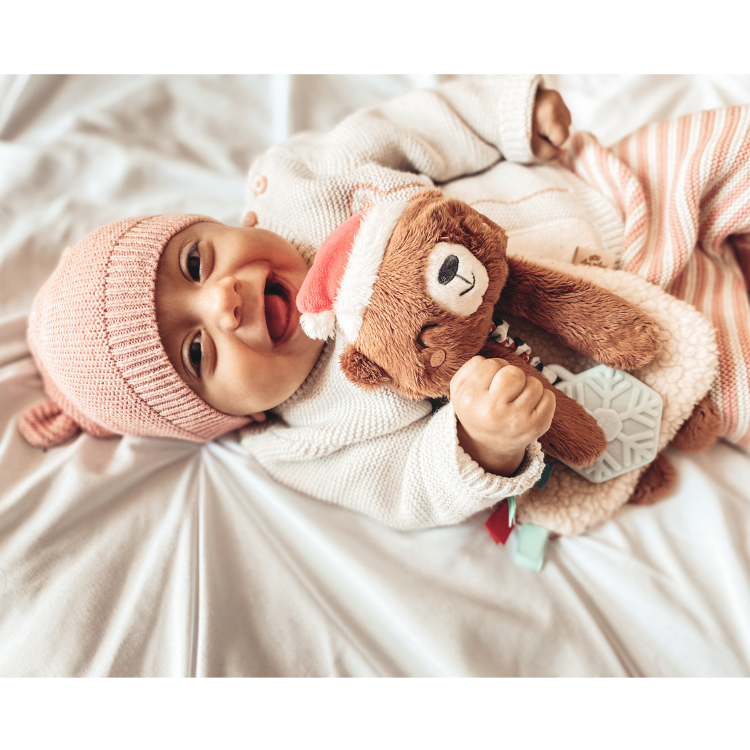 Holiday Bear Plush + Teether Toy