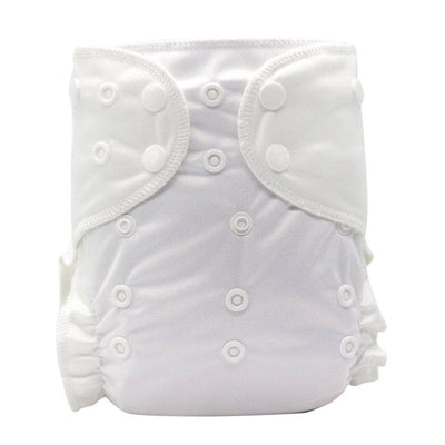 All In One Cloth Diaper - White | Happy BeeHinds | Baby Essentials - Bee Like Kids