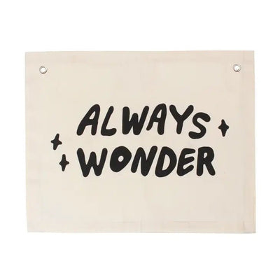 Always Wonder Canvas Banner | Imani Collective | Bee Like Kids
