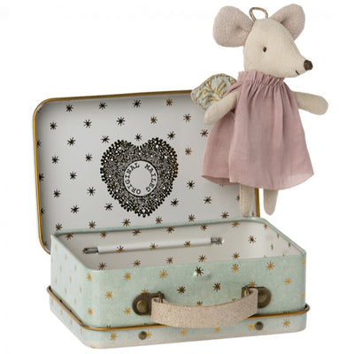 Maileg guardian angel mouse in suitcase