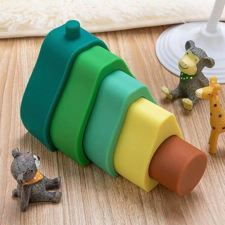 Avocado Silicone Stacking | EcoFreax | Toys - Bee Like Kids