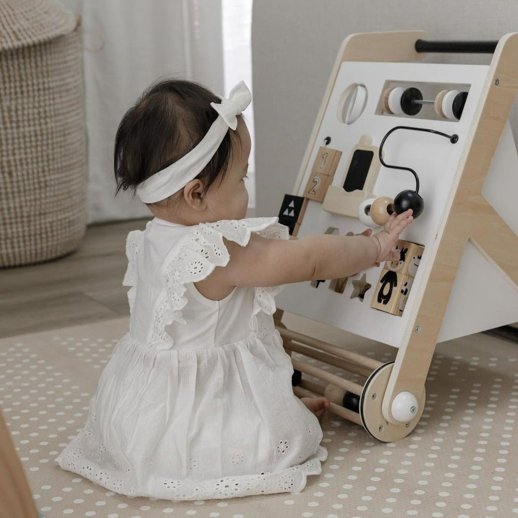 Wonder and Wise Wooden baby Activity Walker | Bee Like Kids