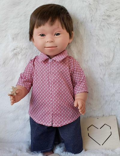  Brunette Baby Doll Boy with Down Syndrome | Bee Like Kids