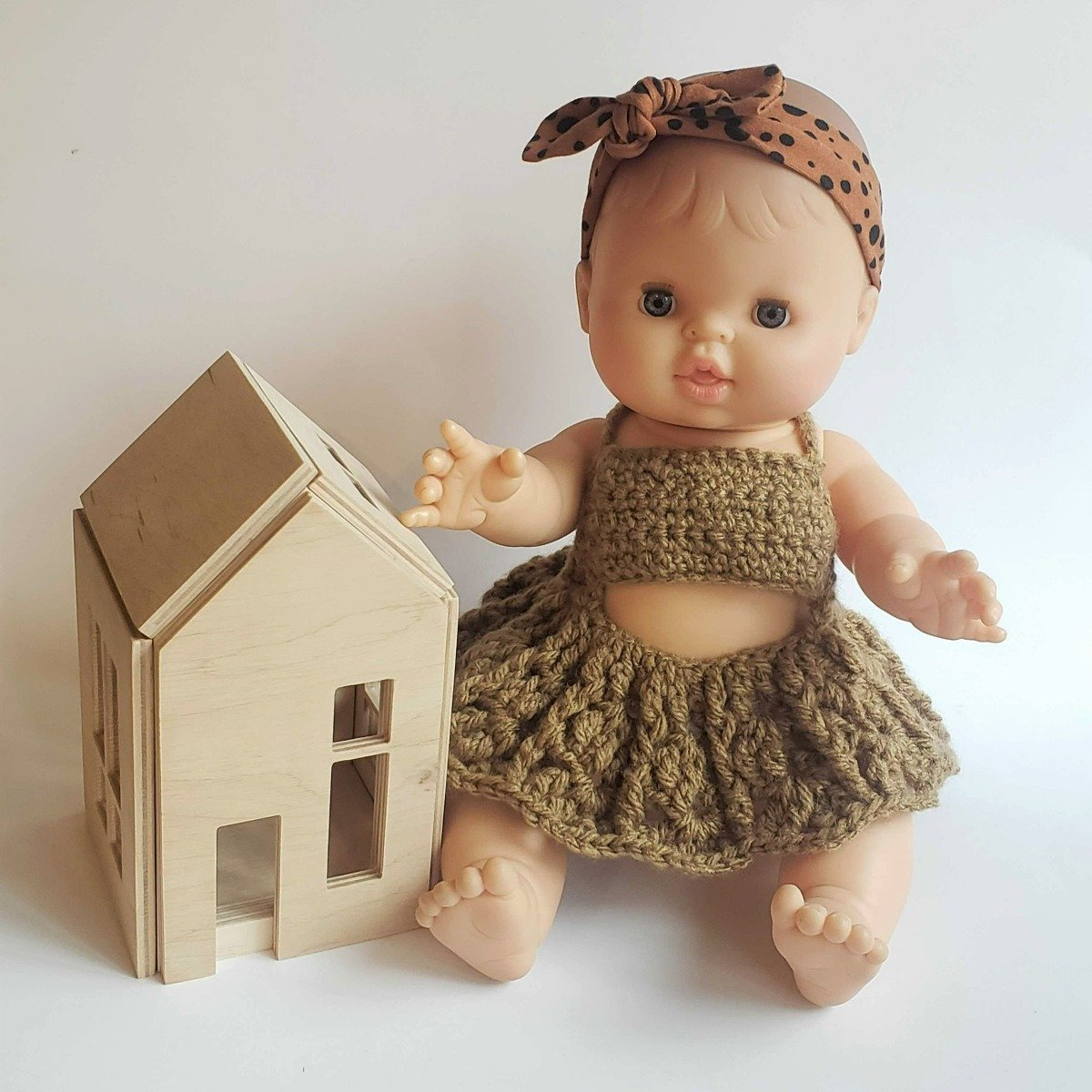Baby Doll Crochet Crop Top Dress | Bee Like Kids | Doll Accessories - Bee Like Kids
