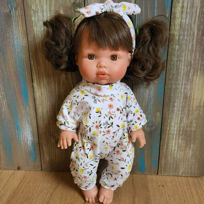Minikane Baby Doll Jumpsuit with Headband -Floral | Bee Like Kids