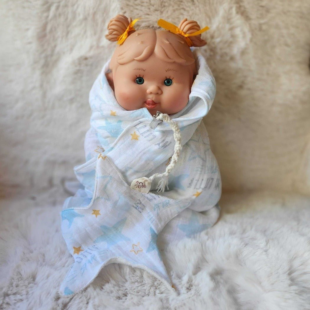 Pepote Baby Doll Swaddle Set - Blue Star | Mee Like Kids