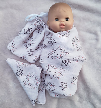 Baby Doll Swaddle Set - Little Star | Bee Like Kids | Doll Accessories - Bee Like Kids