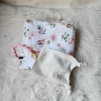 Mini Colettos Doll Swaddle Set - Pink Floral | Bee Like Kids