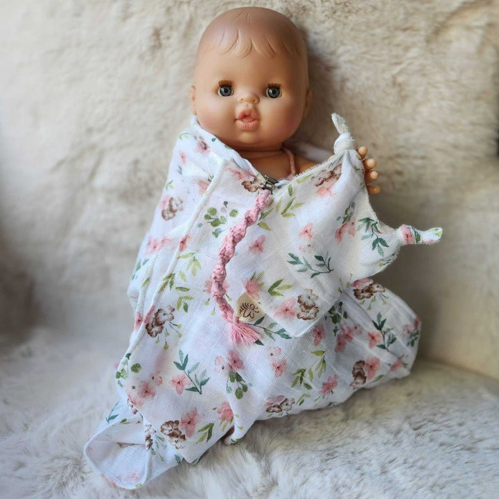 Baby Doll Swaddle Set - Pink Floral