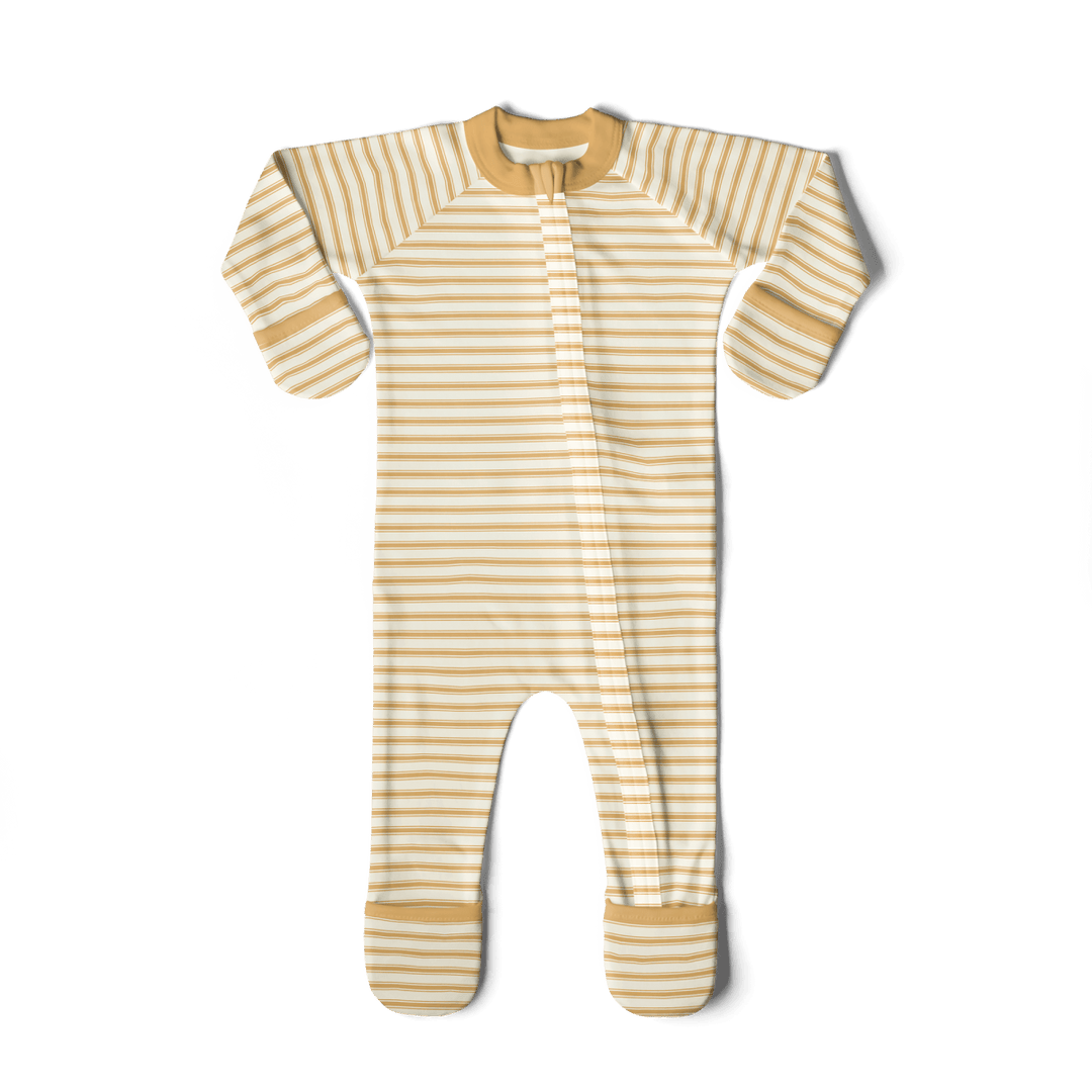 Baby Footies - Sun Stripe | goumikids | Footies - Bee Like Kids