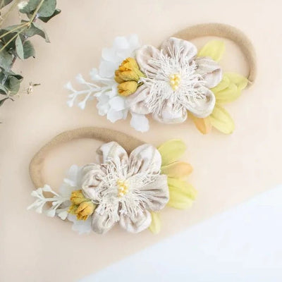 Baby Headband -Ivory Floral | Bee Like Kids