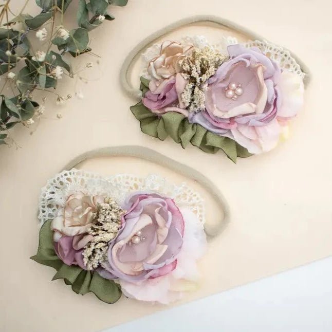 Baby Headband - Primrose Floral | Newborn Photoshoot Headband | Bee Like Kids