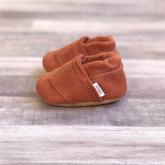 Baby Moccasins - Copper Felt | Trendy Baby Mocc Shop | Hats, Socks & Shoes - Bee Like Kids