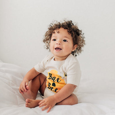 Bae Bee Honey Organic Baby Bodysuit - Short Sleeve | Urban Baby Co. | Baby Clothes - Bee Like Kids