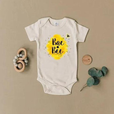 Bae Bee Honey Organic Baby Bodysuit - Short Sleeve | Urban Baby Co. | Baby Clothes - Bee Like Kids