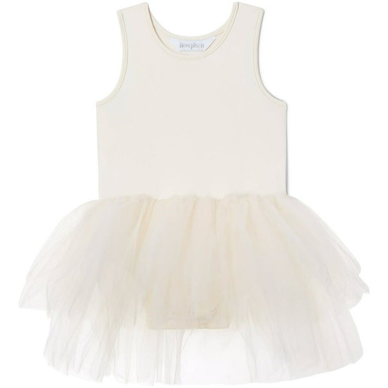 B.A.E. Tutu Dress - Pearl Ivory | I Love Plum | Bee Like Kids