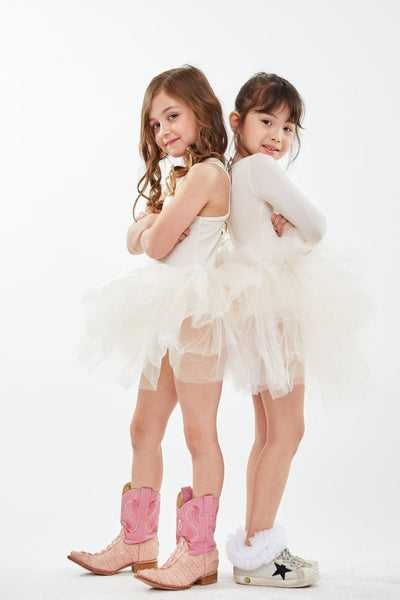 B.A.E. Tutu Dress - Pearl Ivory | I Love Plum | Bee Like Kids