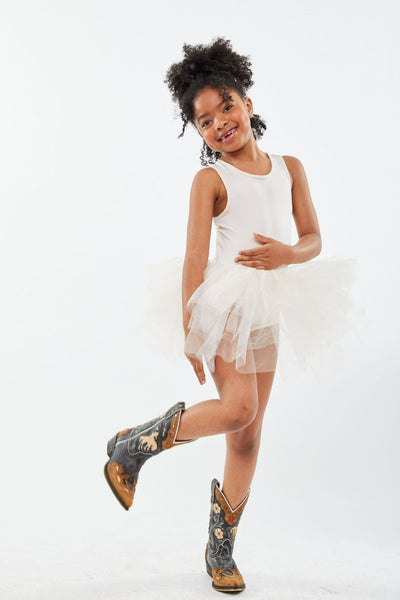 B.A.E. Tutu Dress - Pearl Ivory | I Love Plum | Bee Like Kids