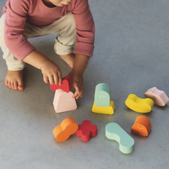 Balancing Blocks - Blokki Coral Pink