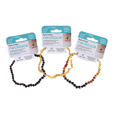 Baltic Amber Teething Necklace - Lemon | Ecopiggy | Baby Essentials - Bee Like Kids
