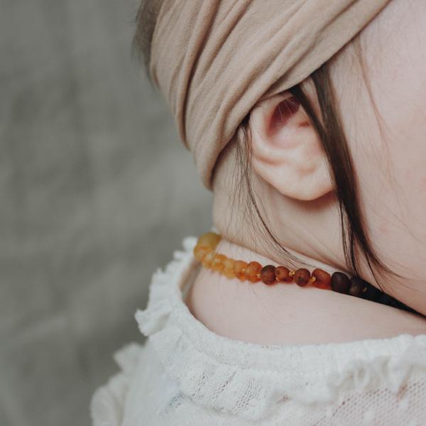 Baltic Amber teething necklace - Rainbow | Ecopiggy | Baby Essentials - Bee Like Kids